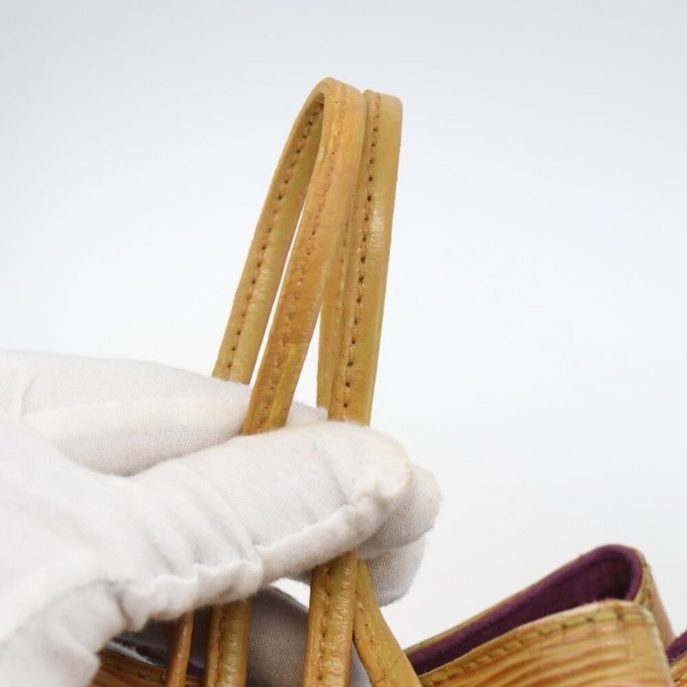 Authentic LOUIS VUITTON Epi Petit Noe Shoulder Bag Yellow M44109 LV - Picture 7 of 16